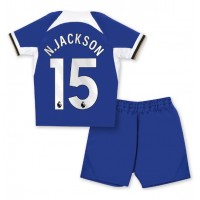 Maglie da calcio Chelsea Nicolas Jackson #15 Prima Maglia Bambino 2023-24 Manica Corta (+ Pantaloni corti)